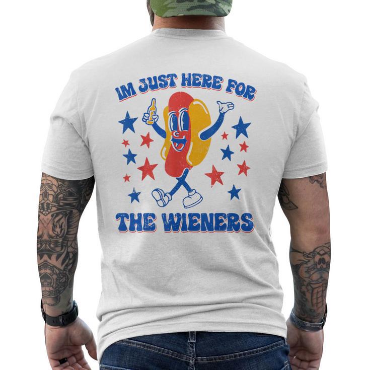 I'm Just Here For The Wieners 4Th Of July Hot-Dog Men's T-shirt Back Print