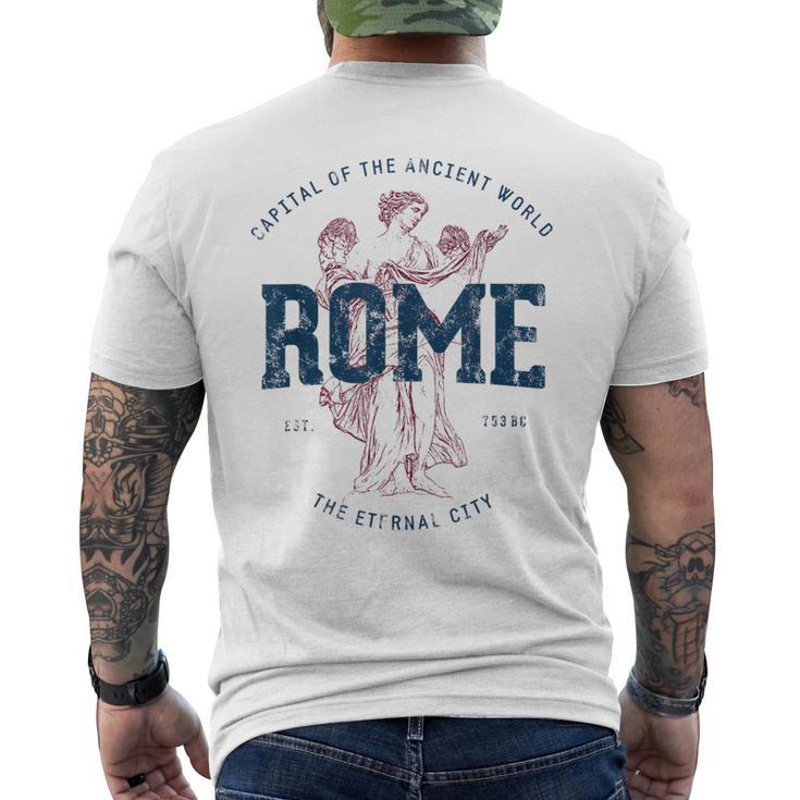 Italy Vacation Souvenir Vintage Rome Men's T-shirt Back Print