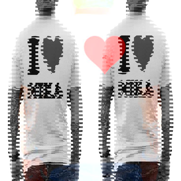 J'aime Mika T-shirt imprimé au dos Cadeauxyz