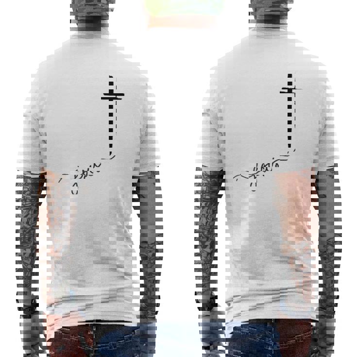 Jésus Avec Croix Chrétienne T-shirt imprimé au dos
