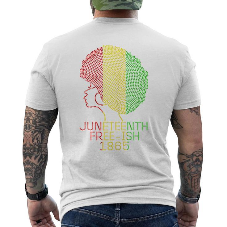 Junenth Celebrate 1865 Freedom Day Rhinestone Black Women Men's T-shirt Back Print