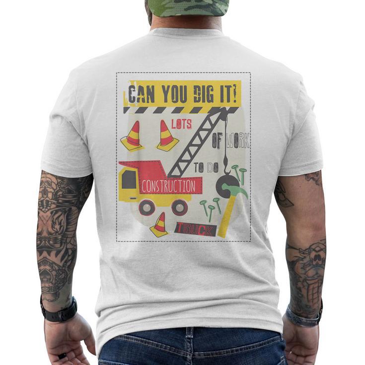 Kannst Du Es Graben Bauwagen Baustelle Lkw Junge Mann Papa T-Shirt mit Rückendruck