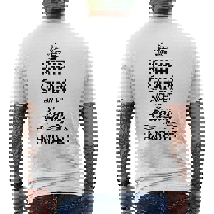 Keep Calm And Let Lucy Handle It  Name Men's T-shirt Back Print