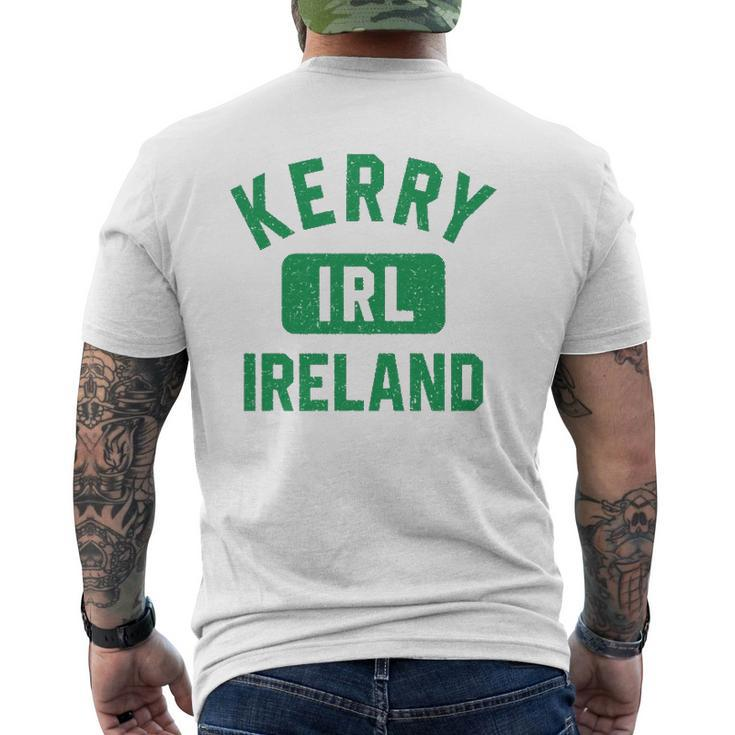 Kerry Ireland Irl Gym Style Distressed Green Print Mens Back Print T-shirt