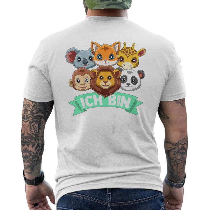 Kinder 3 Geburtstag Zoo Tiere 3 Jahre Alt Süßes Kinder T-Shirt mit Rückendruck