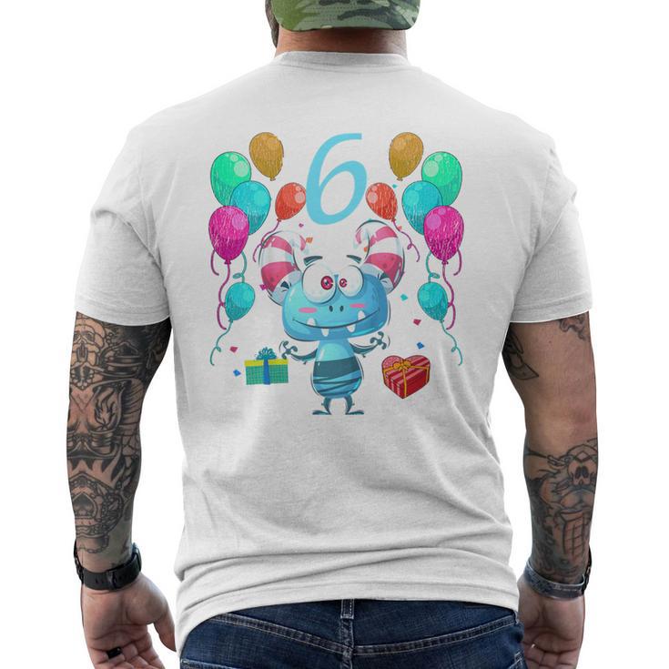 Kinder Geburtstags 6 Jahre Monster Geburtstag T-Shirt mit Rückendruck