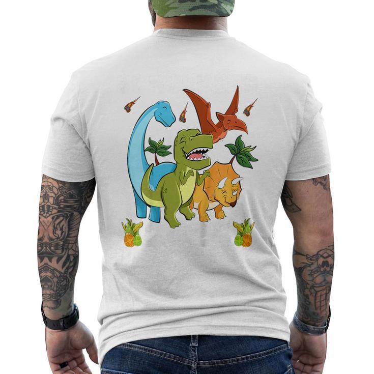 Kinder Schulkind 2024 Dinosaurier Schulanfang Dino Einschulung T-Shirt mit Rückendruck