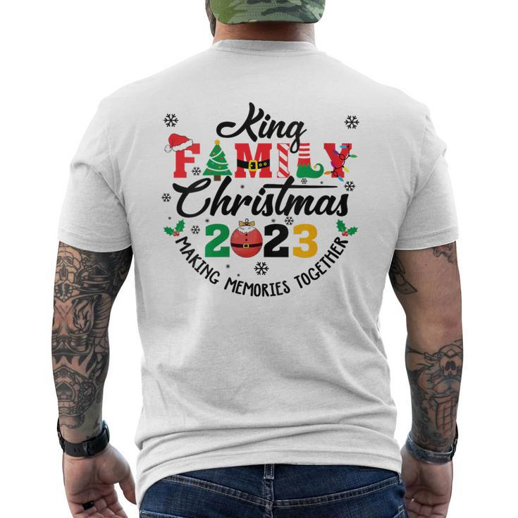 King Family Name Christmas Matching Surname Xmas Men's T-shirt Back Print