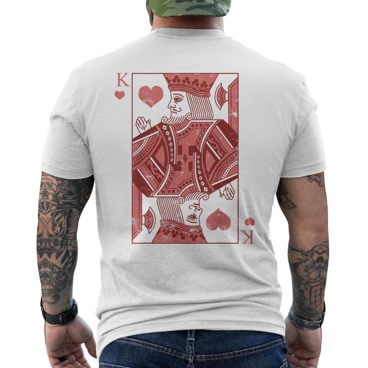 King Of Hearts Valentines Day Cool V-Day Couple Matching Men's T-shirt Back Print
