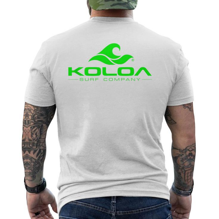 Koloa Surf Classic Wave Green Logo Men's T-shirt Back Print