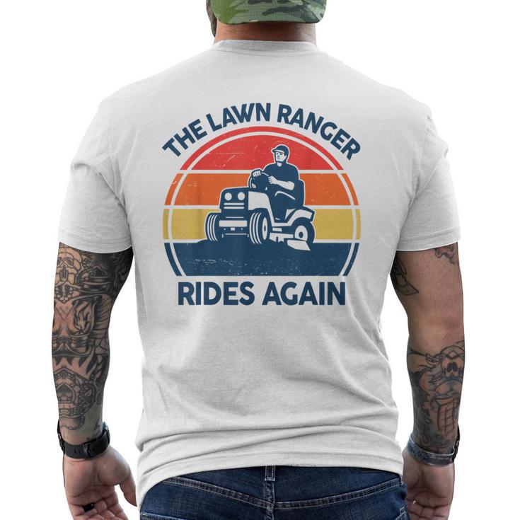 Lawn-Mowing The Lawn Ranger Rides Again Mower Dad Men's T-shirt Back Print