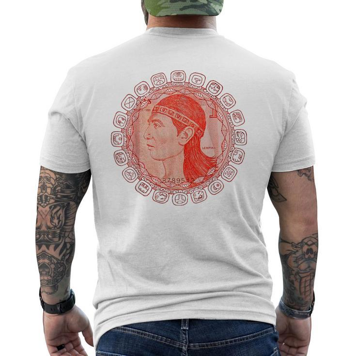 Lempira Circular Mayan Frame Honduras Cacique MW Men's T-shirt Back Print