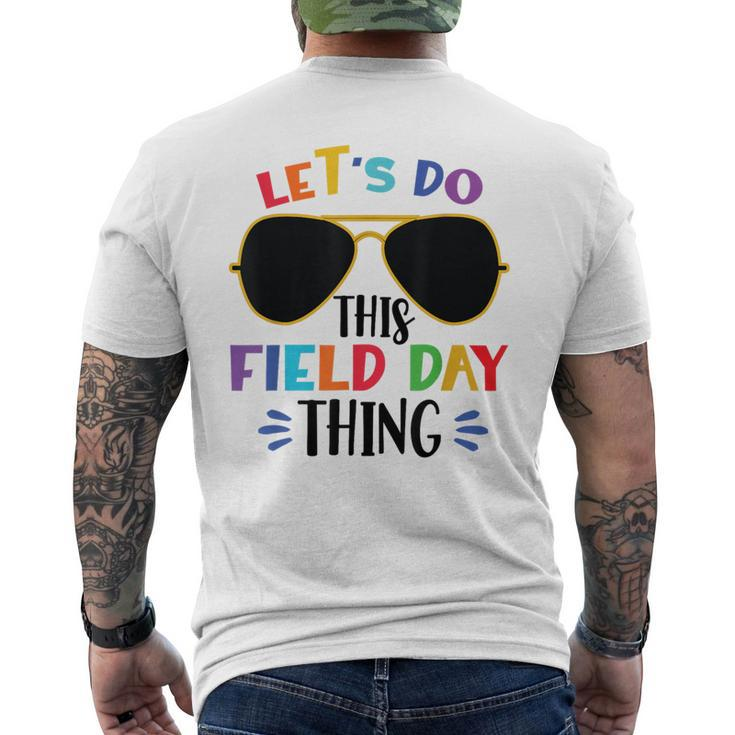 Let's Do This Field Day Thing Colors Quote Sunglasses Boys Men's T-shirt Back Print