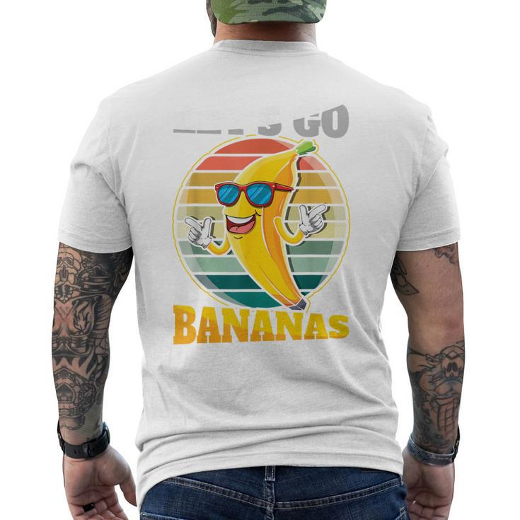 Let's Go Bananas Retro Banana Meme Banana Vintage Men's T-shirt Back Print