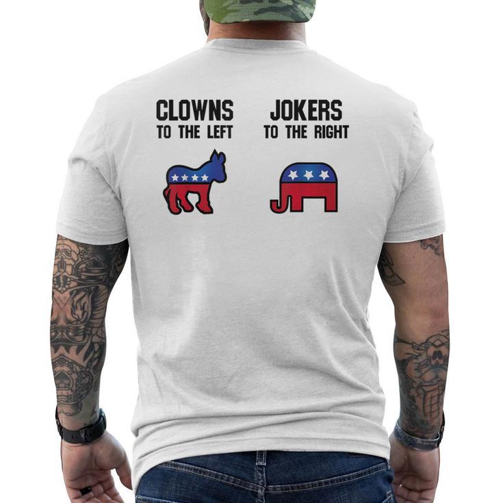 Libertarian Clowns To The Left Jokers To The Right Men's T-shirt Back Print