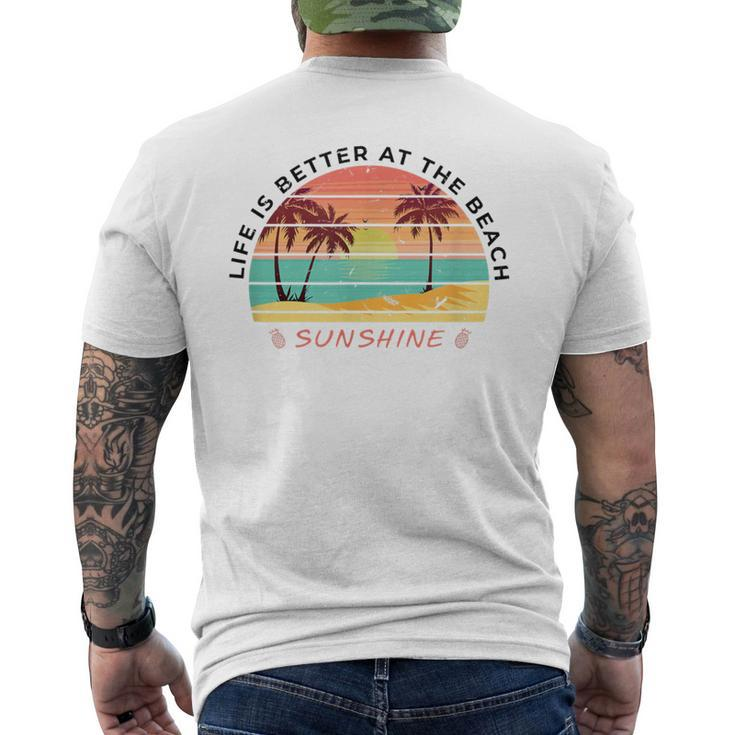 Life Is Better At The Beach Lifestyle Vacation Workout Men's T-shirt Back Print