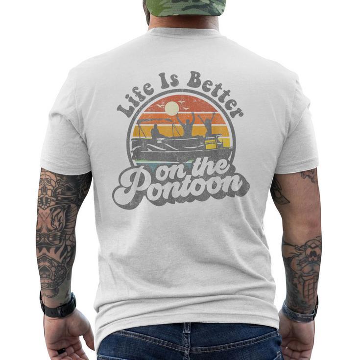 Life Is Better On The Pontoon Boat Boating Lake Men's T-shirt Back Print