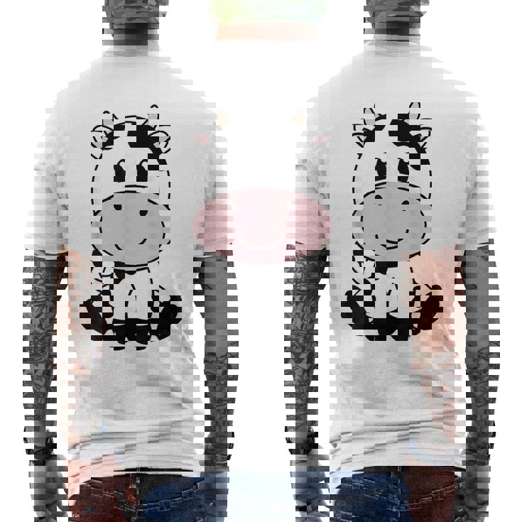 Lindo Animal Deaca Blanco Negro Con Estampado Deaca Kawaii Camiseta Hombre Estampado Espalda