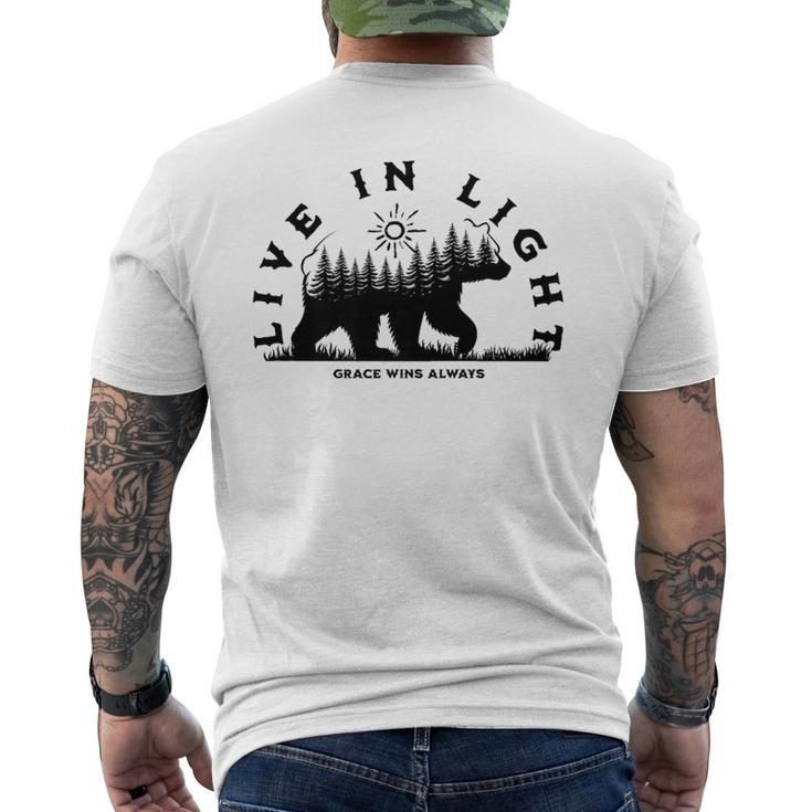 Live In Light Grace Wins Always Nature Inspired Men's T-shirt Back Print