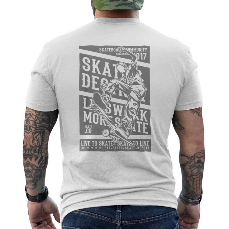 Live To Skate Skate And Destroy Skate To LiveMen's T-shirt Back Print