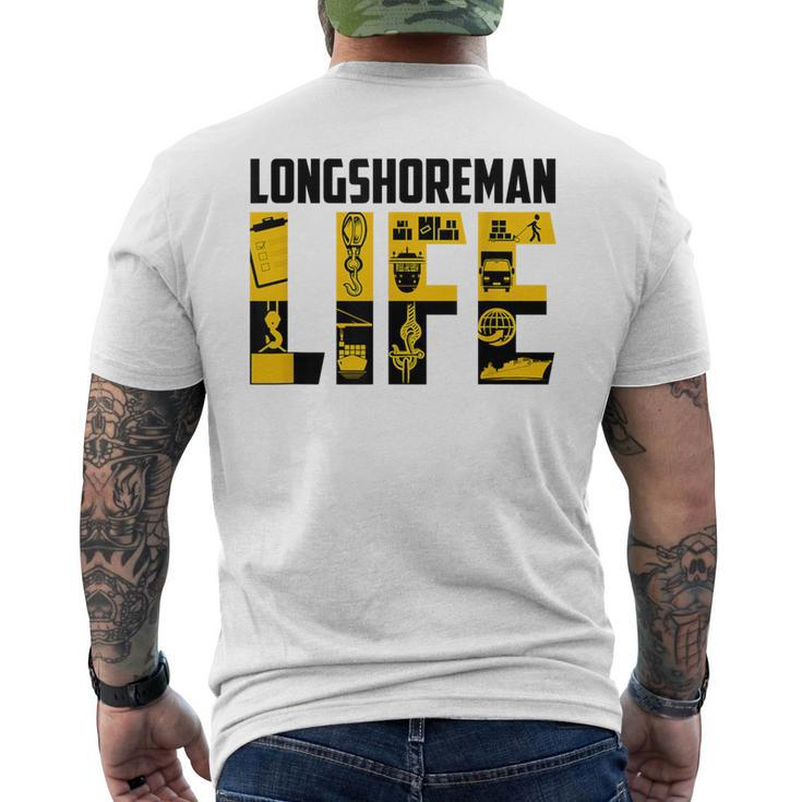 Longshoreman Life Proud Longshoreman Dock Worker Job Men's T-shirt Back Print
