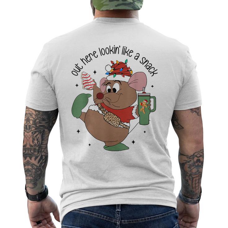 Out Here Looking Like A Snack Mouse Christmas Men's T-shirt Back Print