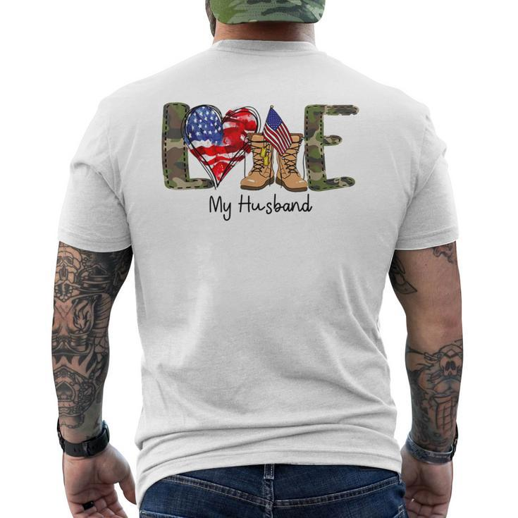 Love My Army Husband Men's T-shirt Back Print