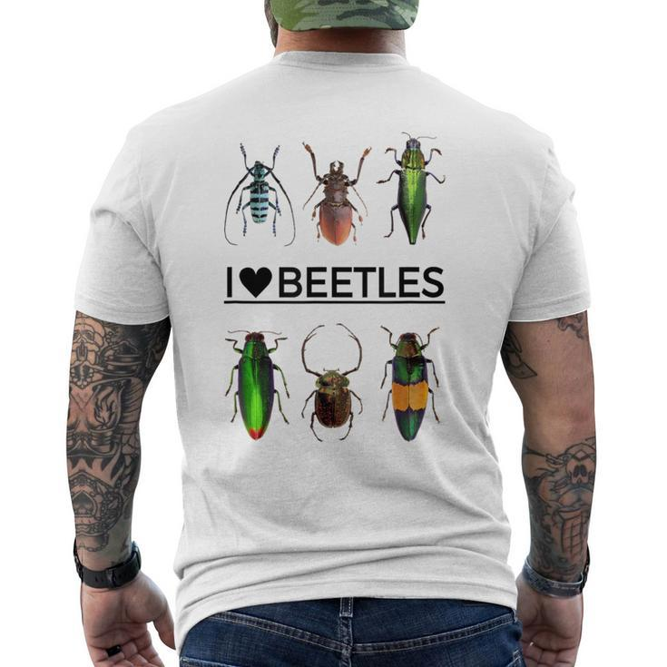 I Love Beetles- Insect Bug Lover Men's T-shirt Back Print