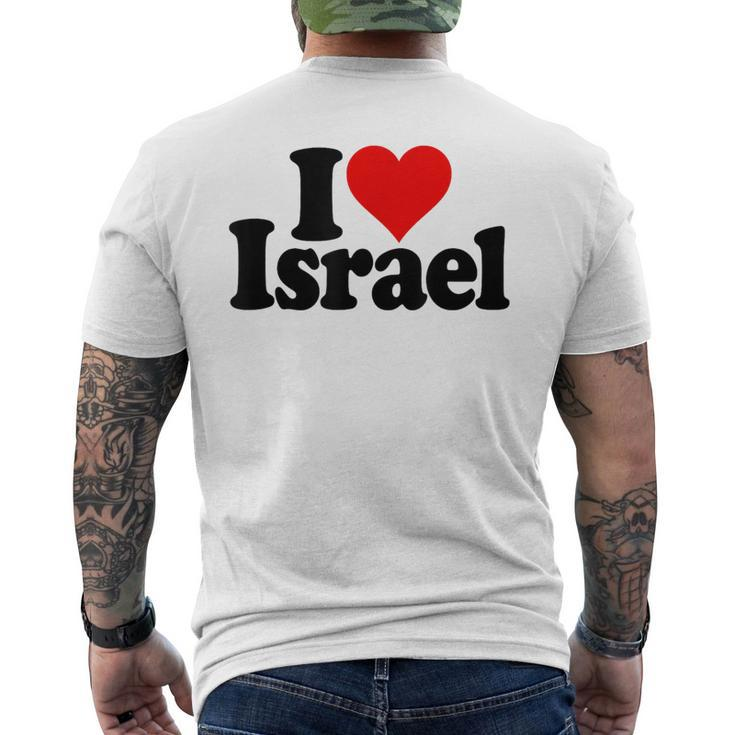 I Love Heart Israel Israeli Jewish Culture Men's T-shirt Back Print