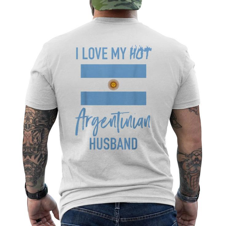 I Love My Hot Argentinian Husband Wife Mens Back Print T-shirt