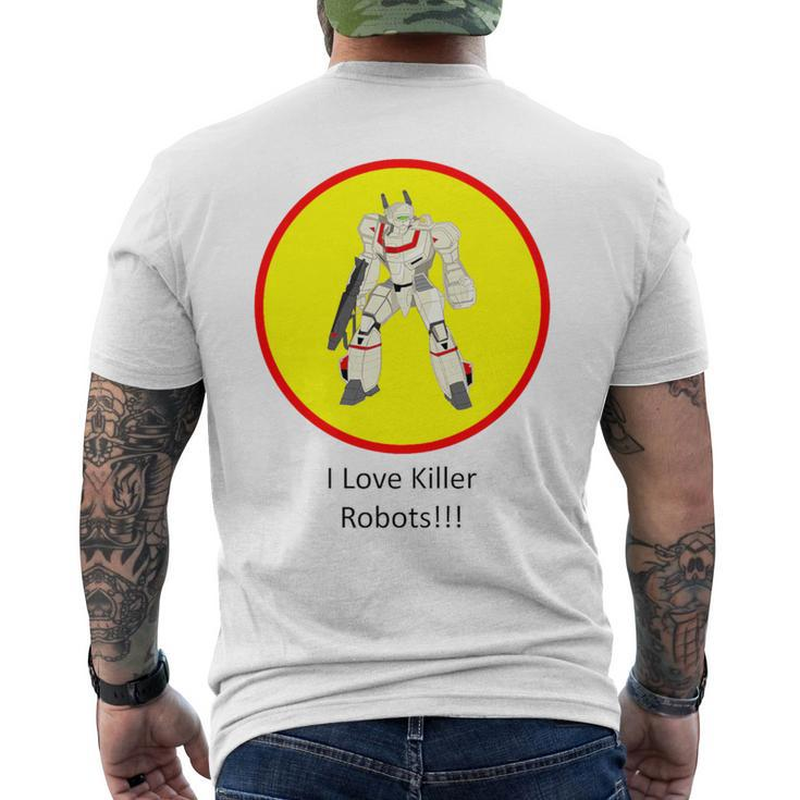 I Love Killer Robots Show Your Side Men's T-shirt Back Print