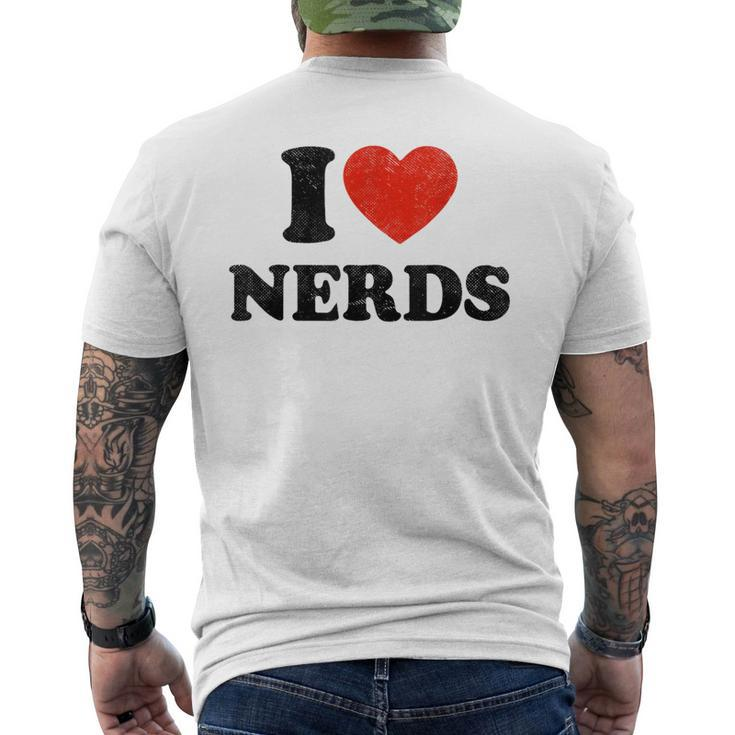 I Love Nerds Outfit Girls I Heart Nerds Men's T-shirt Back Print