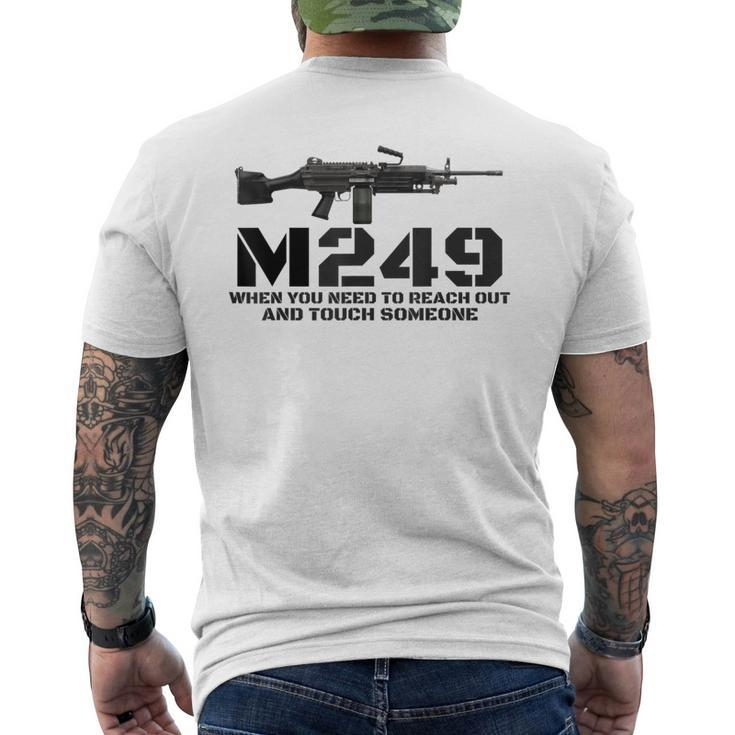 M249 Machine Gun Love 2Nd Amendment Adult Pro Gun Army Men's T-shirt Back Print