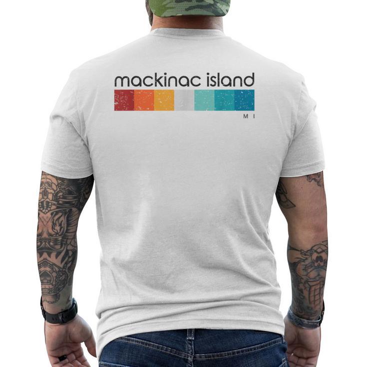 Mackinac Island Mi Vintage Retro Men's T-shirt Back Print