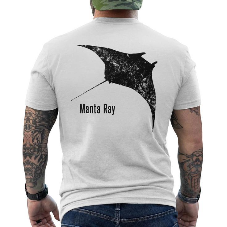 Manta Ray Vintage Manta Ray Men's T-shirt Back Print