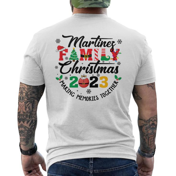 Martinez Family Name Christmas Matching Surname Xmas Men's T-shirt Back Print