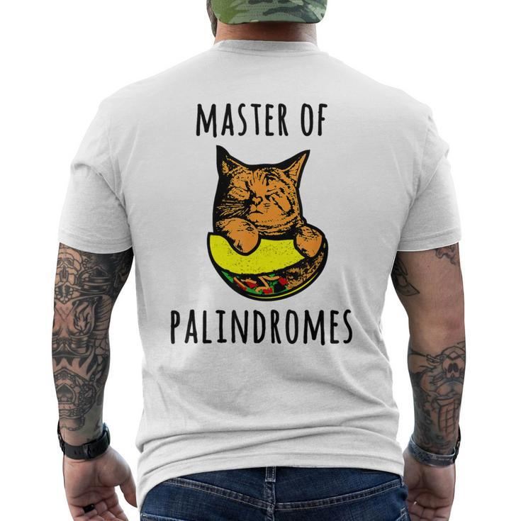 Master Of Palindromes Taco Cat Spelled Backwards Tacocat Men's T-shirt Back Print