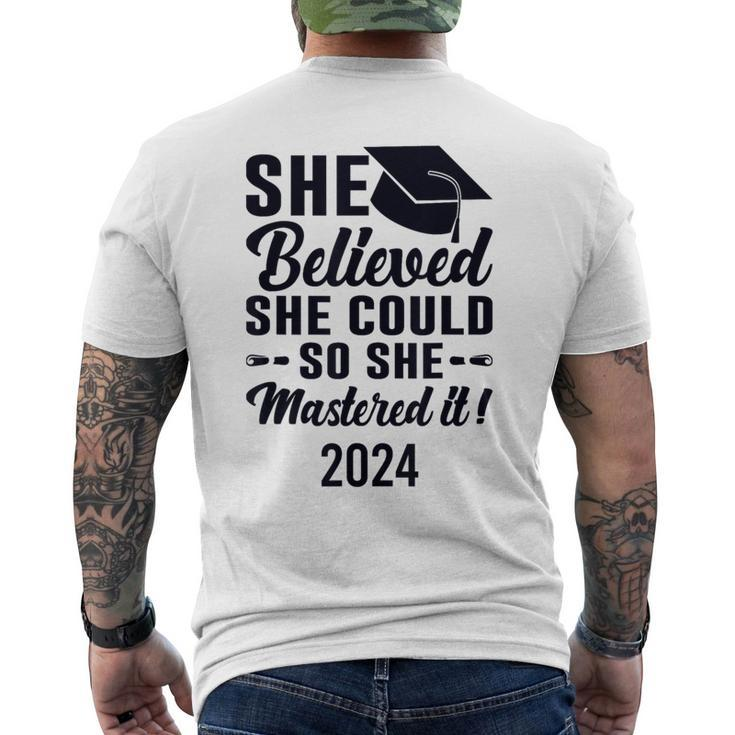 Mastered It 2024 Masters Degree Graduation Graduate Mba Men's T-shirt Back Print
