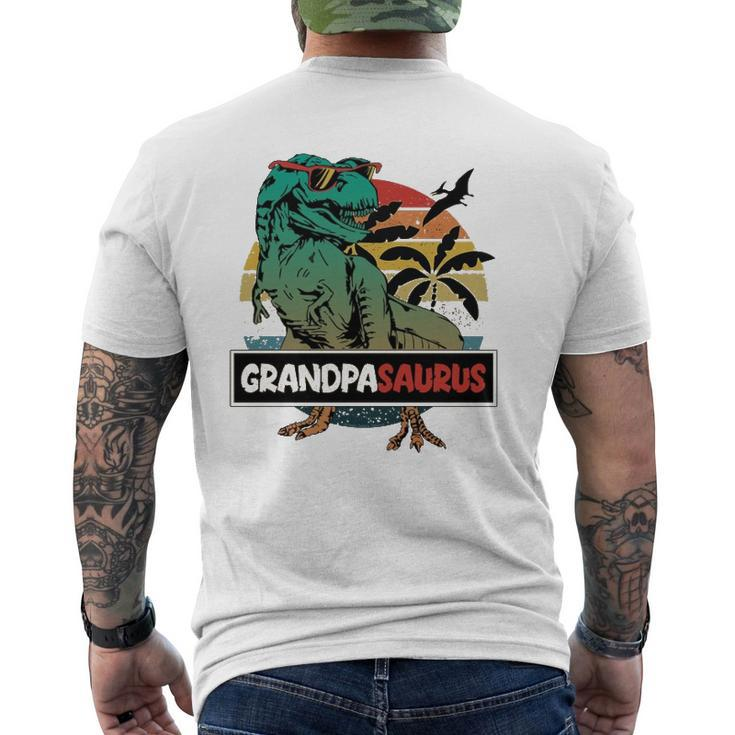 Matching Family Grandpasaurusrex Father's Day Grandpa Mens Back Print T-shirt
