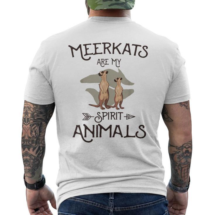 Meerkats Are My Spirit Animals Cool Vintage Meerkat Men's T-shirt Back Print