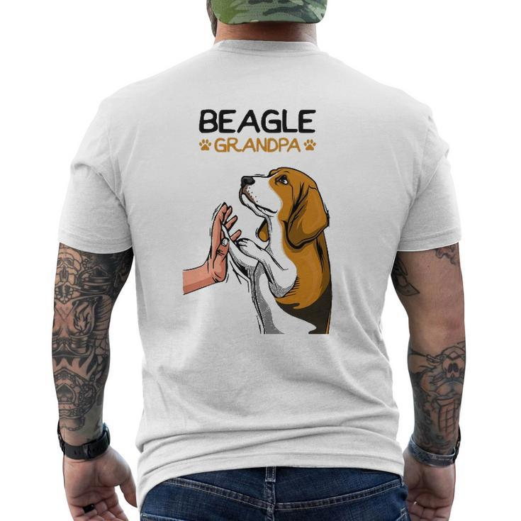 Mens Beagle Grandpa Dog Dad Mens Back Print T-shirt