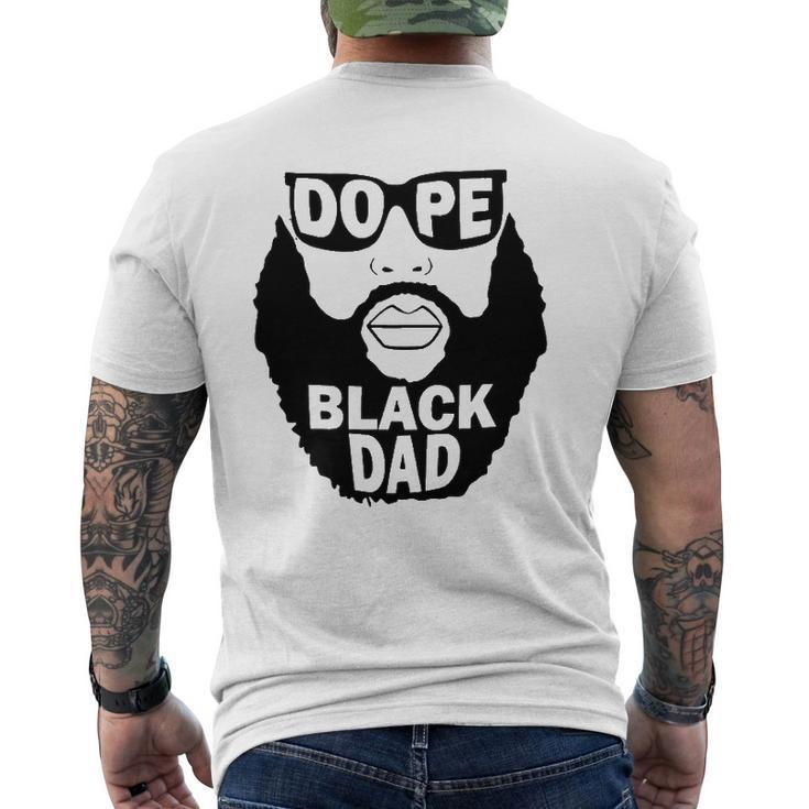 Mens Father’S Day To Bearded Black Father Dope Black Dad Mens Back Print T-shirt