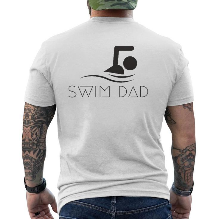 Mens Swim Dad Inspirational Swimming Quote Mens Back Print T-shirt