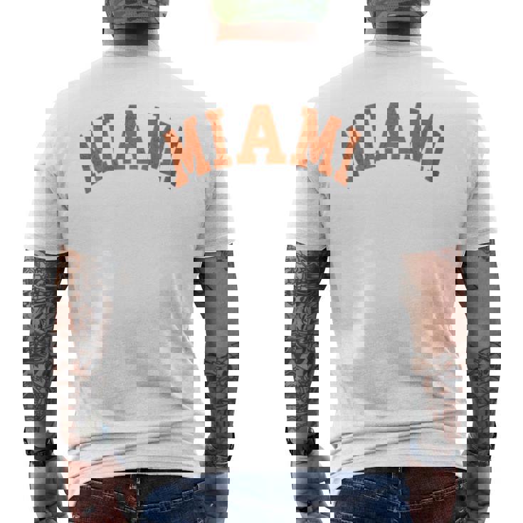 Miami Florida Retro Vintage Weathered Men's T-shirt Back Print