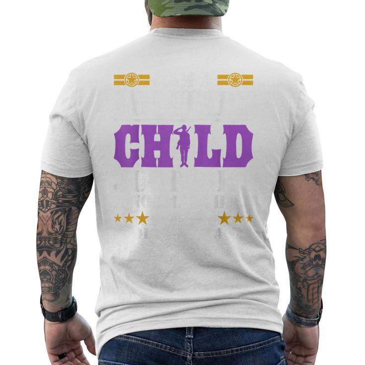 I Am A Military Child Purple Up For Military Child Month Men's T-shirt Back Print