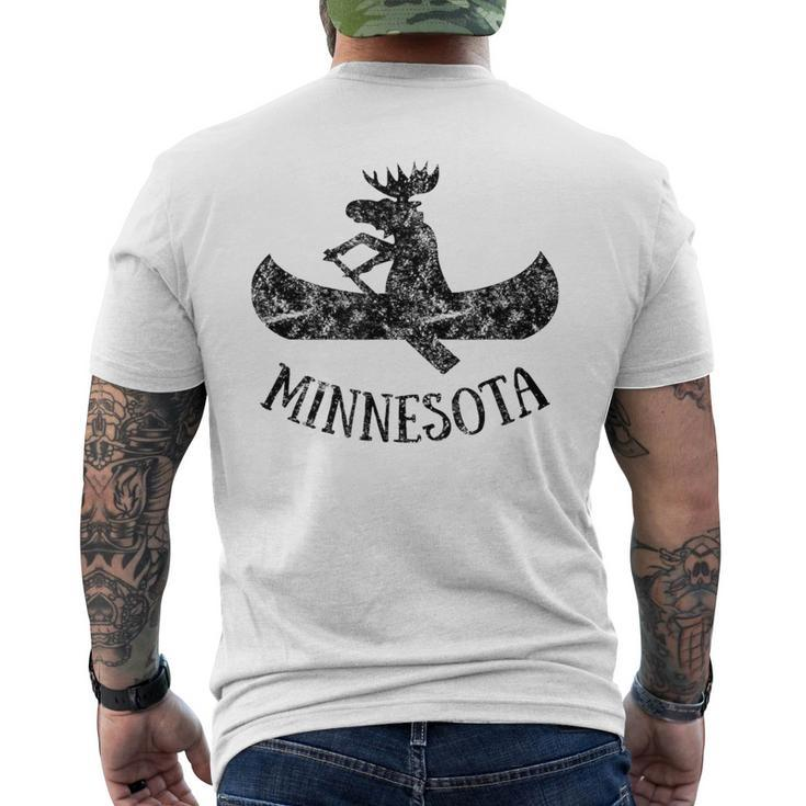 Minnesota Moose Moose Canoe Men's T-shirt Back Print