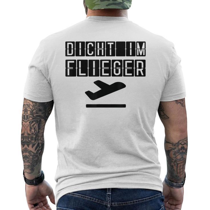 Mit Julian Dicht Im Flieger Malle Party Summer White S T-Shirt mit Rückendruck