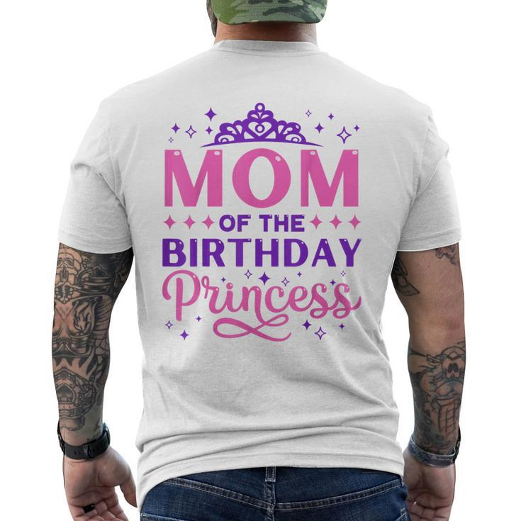 Mom Of The Birthday Princess Girls Party 1St Birthday Girl Men's T-shirt Back Print