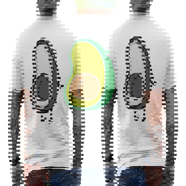 Motif Avocat Fruits Et Légumes Dessin Animé Amusant Kawaii T-shirt imprimé au dos