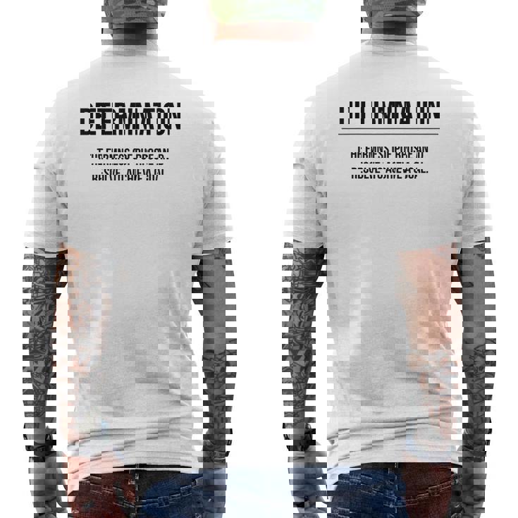 Motivation Determination Entrepreneur Slogan Quote Men's T-shirt Back Print